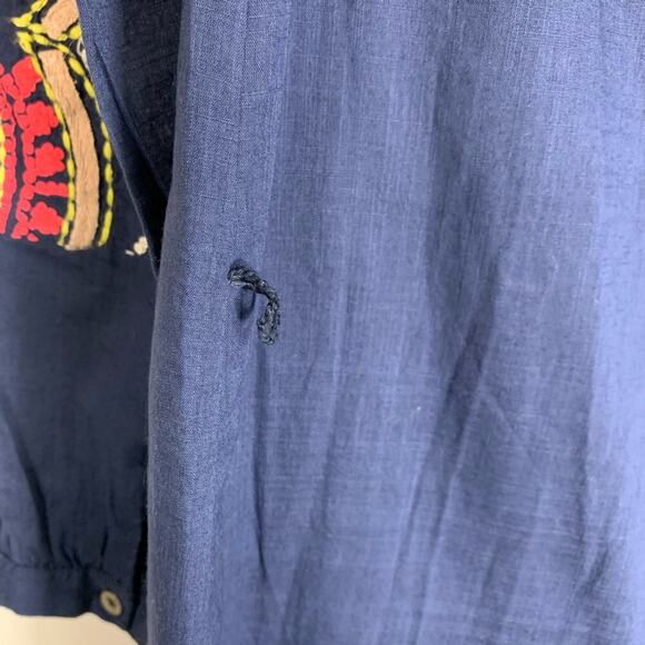 Hei Hei  Embroidered Blue Blouse Tunic Sz 0 - Picture 9 of 10